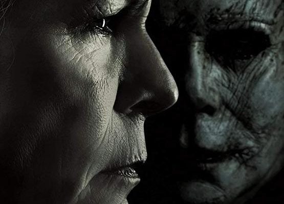 Halloween (2018) Poster. The film that horror movie podcast, Horror Movie Talk is reviewing this week.