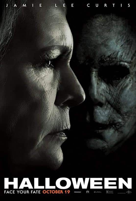 Halloween (2018) Poster. The film that horror movie podcast, Horror Movie Talk is reviewing this week.