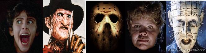 The most popular bad guys from 80's horror movies