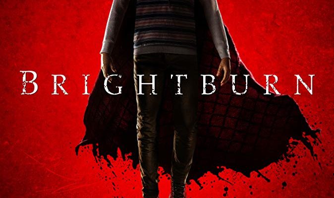 Brightburn movie poster, the horror movie being reviewed on horror movie talk this week.