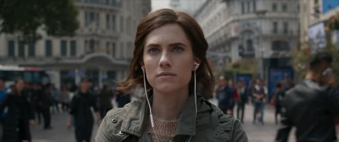 Allison Williams in headphones in The Perfection