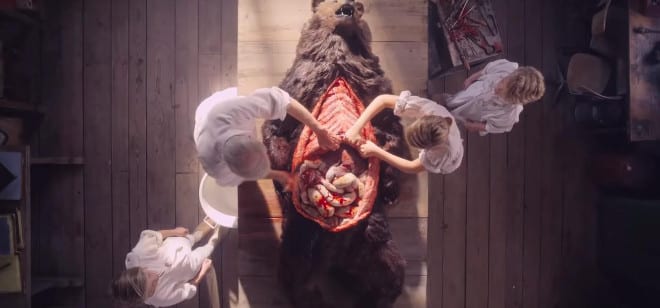 Bear dissection in Midsommar