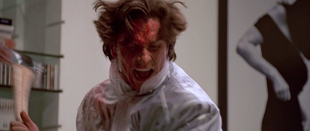 Patrick Bateman with axe