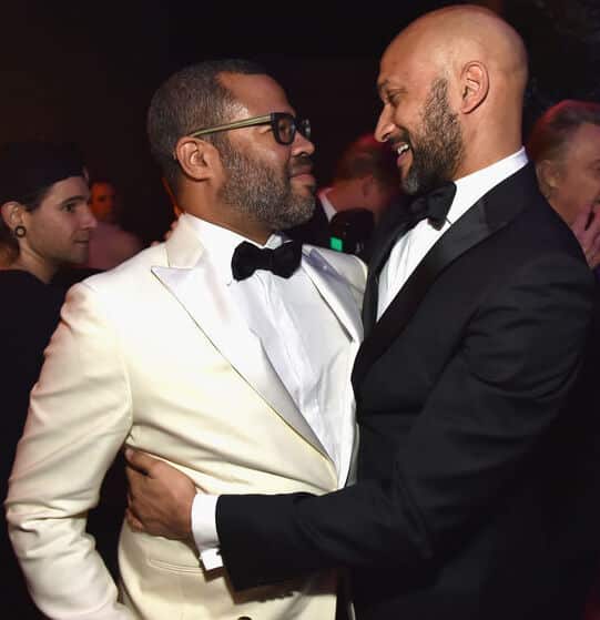 Key & Peele embracing at award ceremony