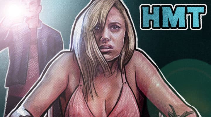 It Follows Horror Movie Talk Illustration with maika monroe in underwear