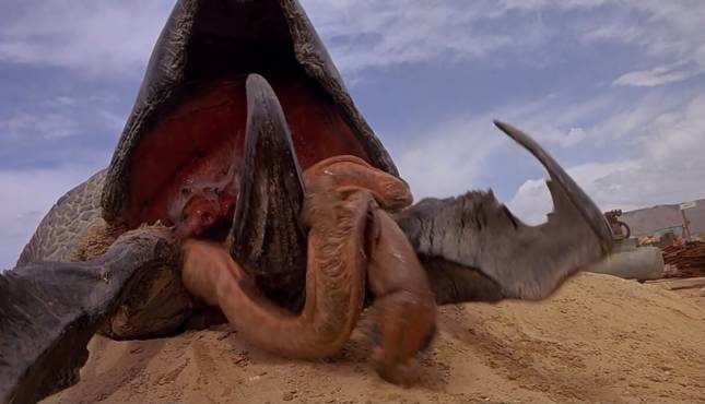 Graboid with worms coming out it's mouth