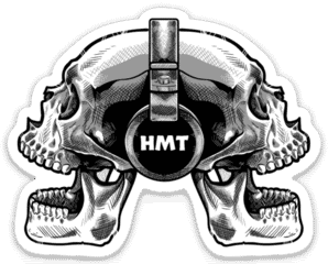 Horror Movie Talk Double Skull Sticker