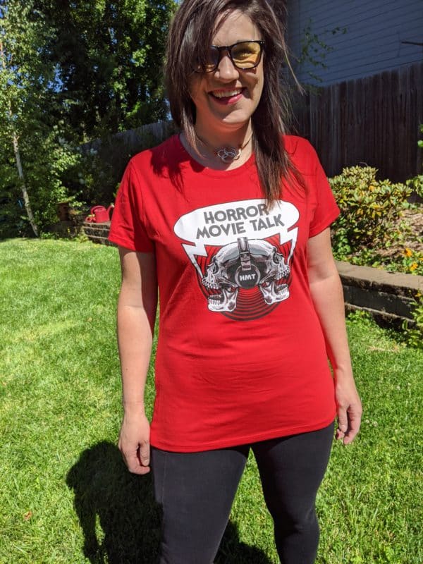 Horror Movie Talk Ladies Red T-Shirt