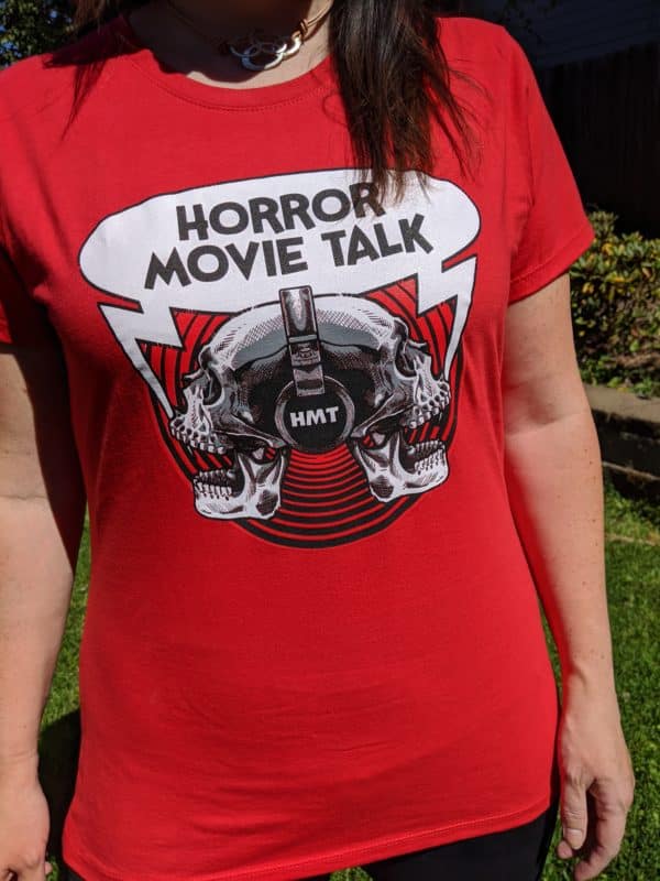 Horror Movie Talk Ladies Red T-Shirt