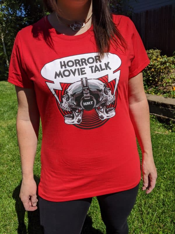Horror Movie Talk Ladies Red T-Shirt