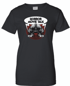 Horror Movie Talk Womens Black Logo Tee