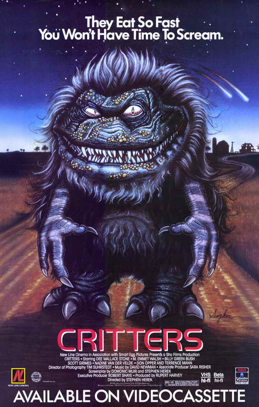 Critters movie poster for amazon rental