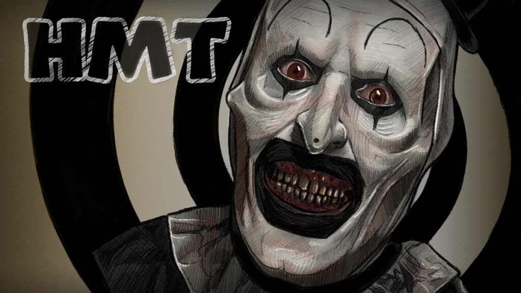 Terrifier 2 illustration by horror movie talk podcast