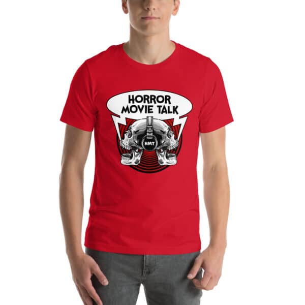 Horror Movie Talk logo t-shirt - Unisex - Image 2