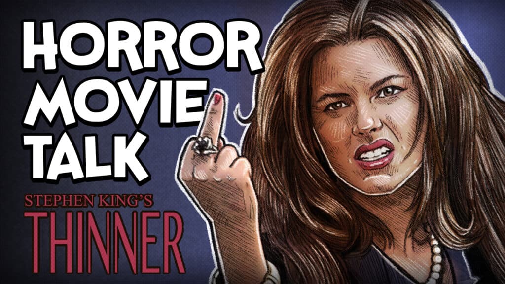 Thinner Review Featured Image - Horror Movie Talk - Gypsy Woman giving the middle finger.